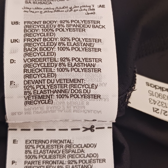 Adidas Running Prime Green Tank With Reflective Sripe On The Back. Black L EUC - Picture 9 of 9